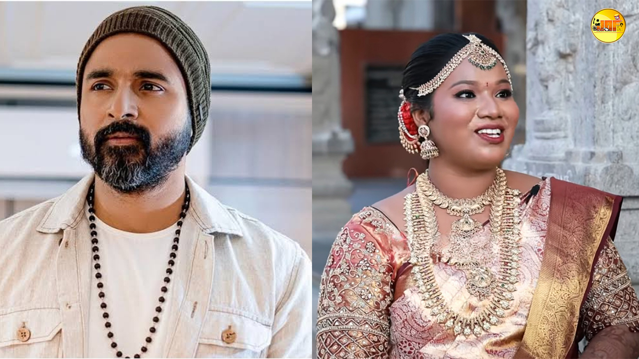 A man in casual attire with a beanie and a woman in traditional attire adorned with jewelry, both showcasing contrasting styles in a split image.